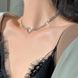 Wholesale.Choker necklace A32 Silvery