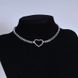 Wholesale.Choker necklace A32 Silvery
