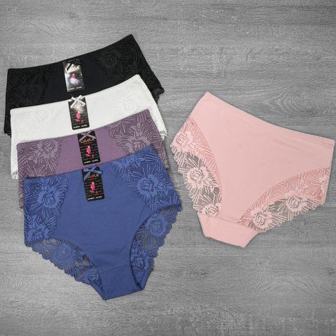 Оптом.Труси Н6019 Cotton Чорний