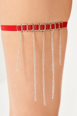 Wholesale.Garter 2502 with chain Red