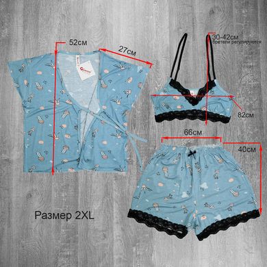 Wholesale.Pyjamas 7535 S/M Blue